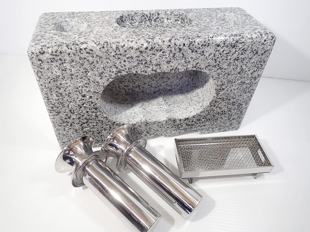 flower incense tombstone flower vase integrated white Daimon original product Grave, headstone, vase, burner, type, granite,