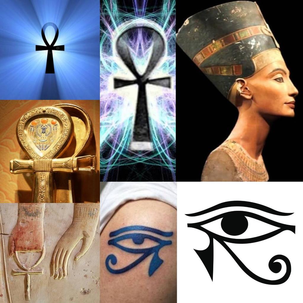 Vintage Armreif Armspange Manschette Amulett Talisman Ankh Kreuz Auge Horus Königin Frauen Edelstahl Ägypten Ägyptisch Lebensschlüssel Religiöser Schmuck Geschenk Hip Hop