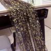 Golden Sequin Glitter Hot Stamping Table Flag European Style Luxury Glitter Table Runner Elegant Soft Sequin Table Decoration