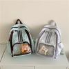 Schoolbag Polka Dot Student Schoolbag Large Capacity Transparent Pain Bag Commuter Leisure Student Schoolbag Two-dimensional Transparent Pain Bag
