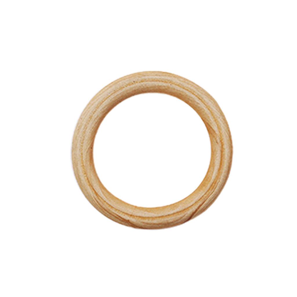 10/15/20/30 Pcs/set Wooden Macrame Rings Natural Unfinished Solid Wood Rings