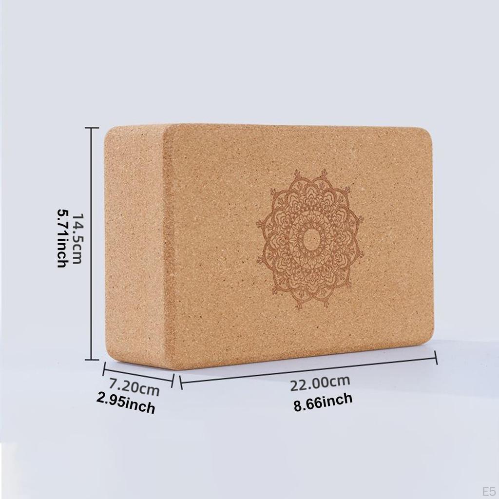 Kork Yoga Block Übungs Hilfsmittel Holz Zubehör für Fitness Home Gym