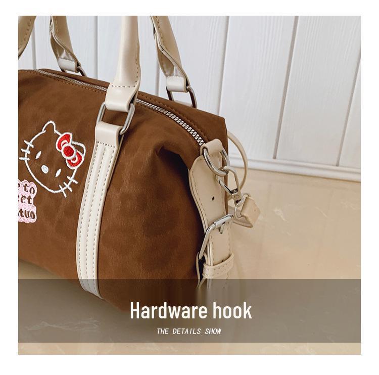 2025 Women's Cross-border Leather Boston Bag: Fashionable Cartoon Handbag & Single Shoulder Crossbody Bag