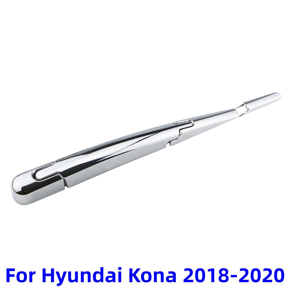 4Pcs/Set ABS Chrome Rear Window Water Wiper Protection Cover for Hyundai Kona 2017 - 2026 Windshield Wash Wiper Trim