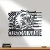 Customizable Name Metal Wall Art Military Patriotic Decor Living Room Gift