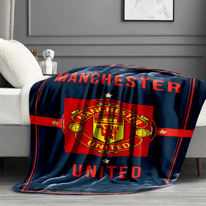 Manchester United F.C Print Blanket - Soft & Comfortable, for Bedroom, Travel, Sofa, Home Decoration - Birthday Christmas Gift for Friend