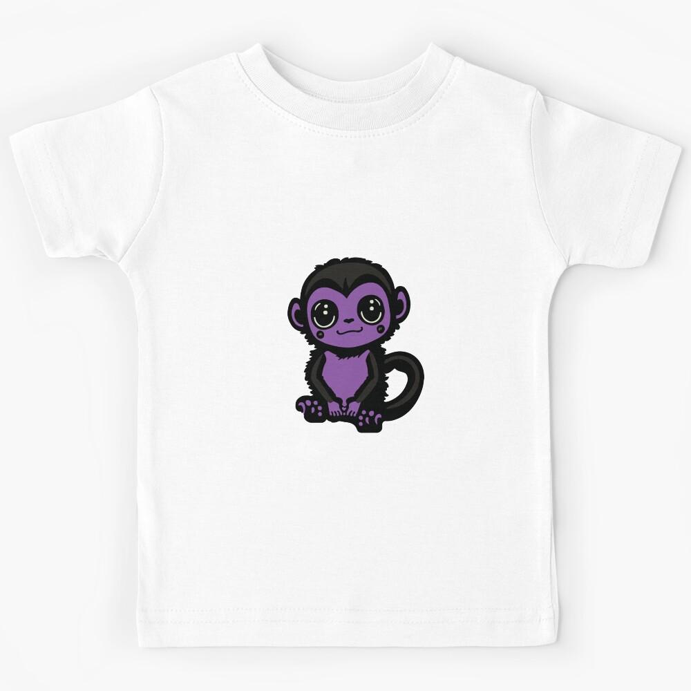 Purple Little Monkey Kids T-Shirt 110