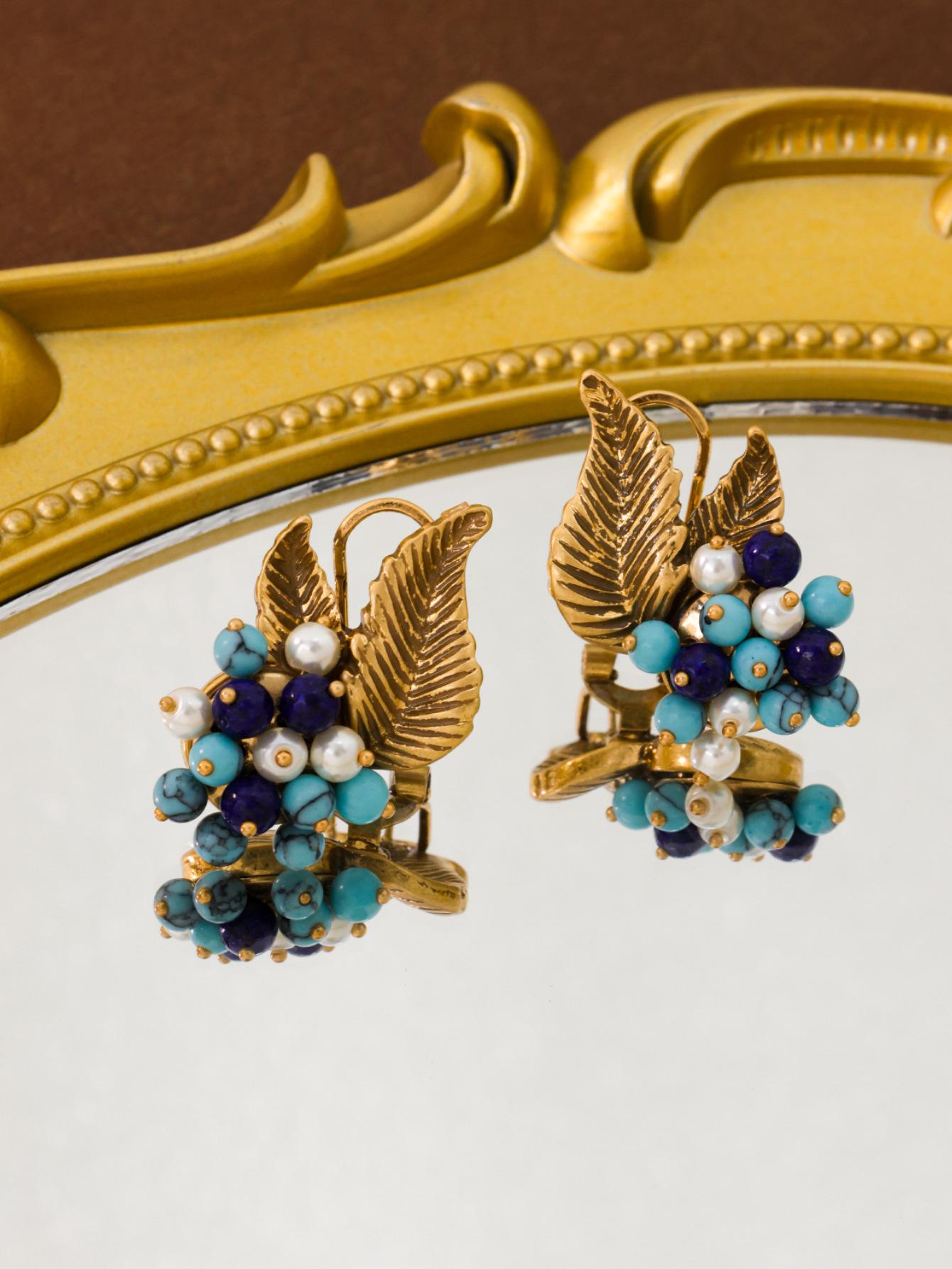 

Antique Medieval Court Style Light Luxury Necklace Women S High-End Jewelry Set Bracelet Earrings