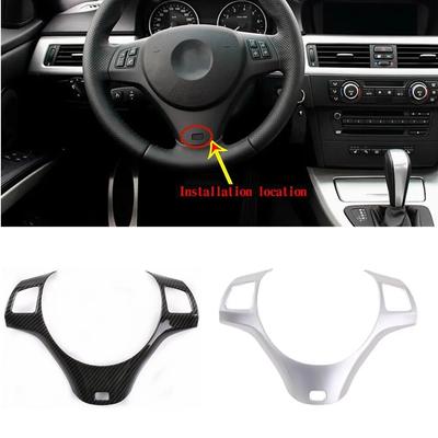 ABS Car Steering Wheel Frame Cover Trim Sticker Fit For BMW 3 Series E90 E92 2005-2012 Auto Interior Accessories