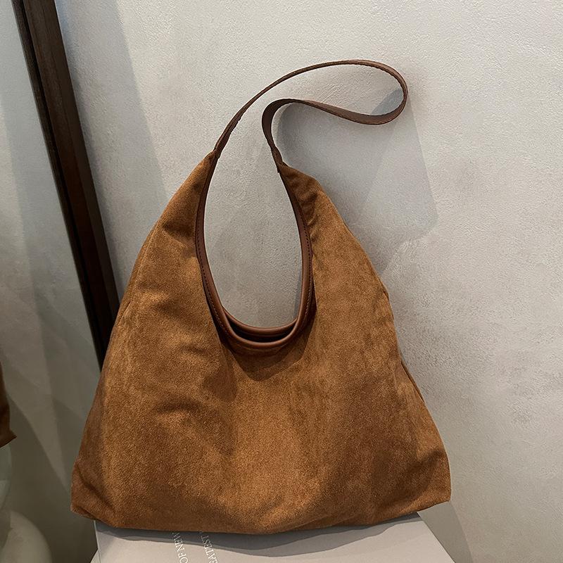 

Suede autumn and winter new retro mother and child bag underarm bag shoulder bag large capacity leopard print matte tote bag коричневый