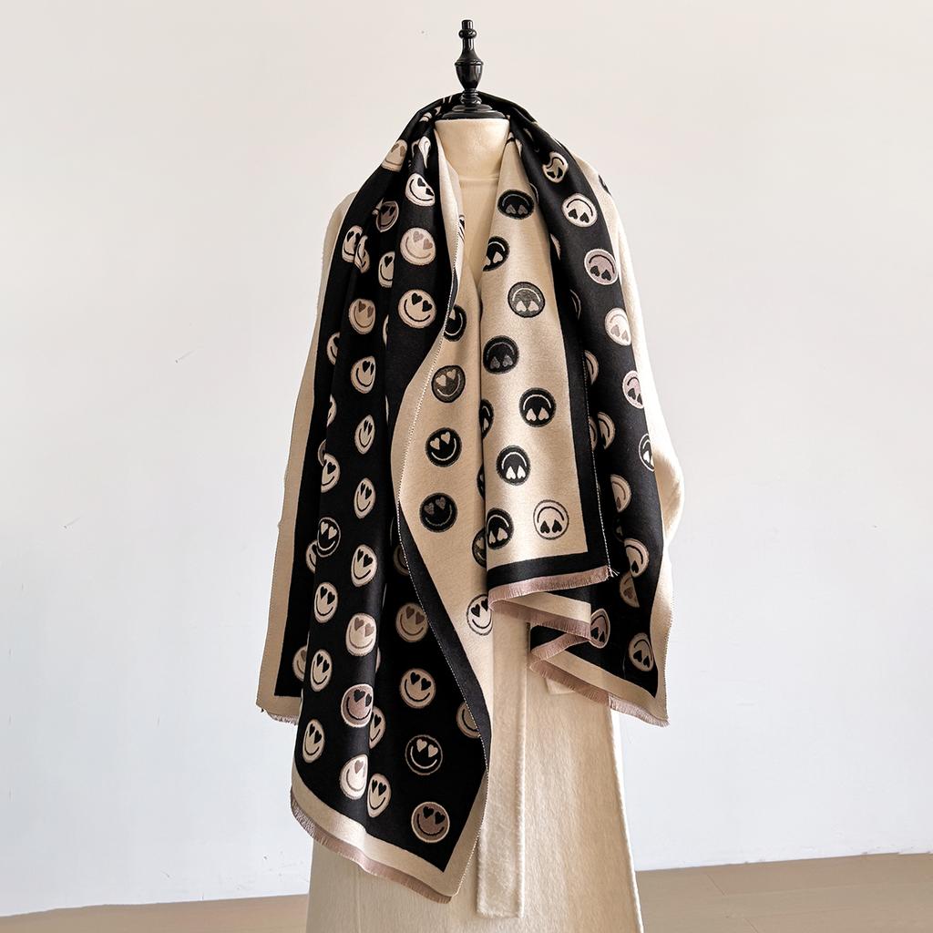 New Autumn Scarf Women Winter Warm Imitation Cashmere Scarves Girls Sweet Soft Pashmina Shawl Outdoor Shawls