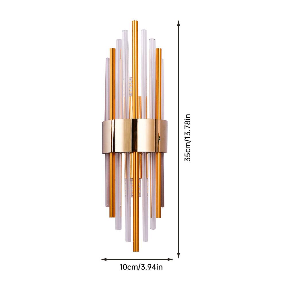Clear Crystal LED Wall Lamp G9*2 Bulb Stainless Steel Wall Lights For Foyer Bedroom Aisle Dining Room 220V Gold Sconces