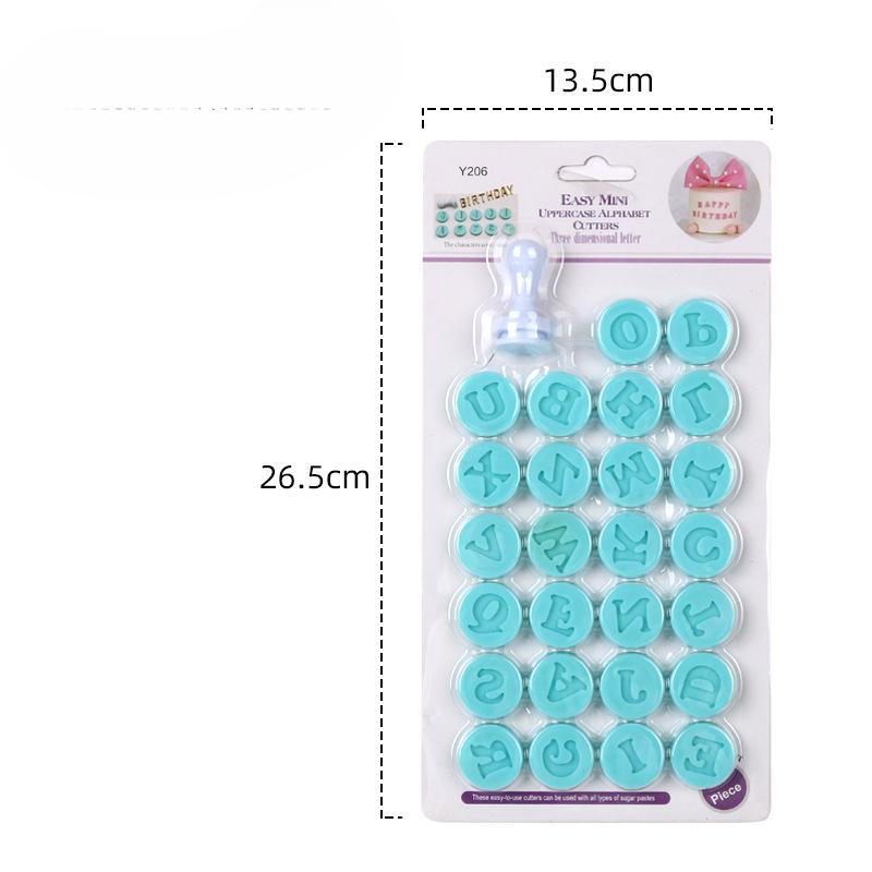 Digital Gummy Cookie Molds Upper and Lower Case Letter and Number Cookies Fondant Cake Printing and Pressing Molds, Cutting Molds