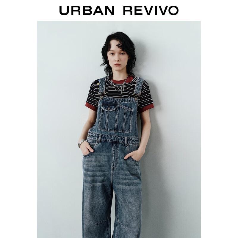 

Женский джинсовый комбинезон UR 2025 Осень с эффектом потертости и варки 29