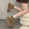 [Fanfna] Lace Simple Martin Boots for Women's 2025 Autumn and Winter New Thick-soled Retro Height-increasing Versatile Short Boots for Women