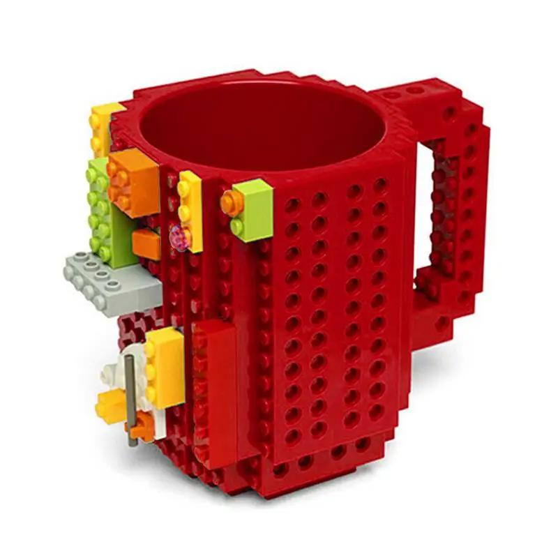 1PC Personalized Creative Building Block Assembly Cup Children's Educational Water Cup Drop-resistant Mug gift