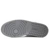 Jordan Air Jordan 1 Cushioning Slip Resistant Mid top Vintage Basketball Shoes Men's Gray White 554724-092(Team366-)