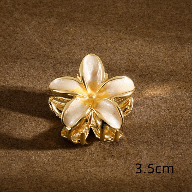 Gradient Alloy Oil Dropping Lily Flower Hair Clip Versatile Hair Accessory For Summer Beach Vocation Headwear