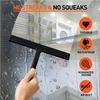 Matte Black Silicone Squeegee Streak Free Cleaning Shower Squeegee for Glass Bathroom Shower Doors Mirrors Tiles Car Windows