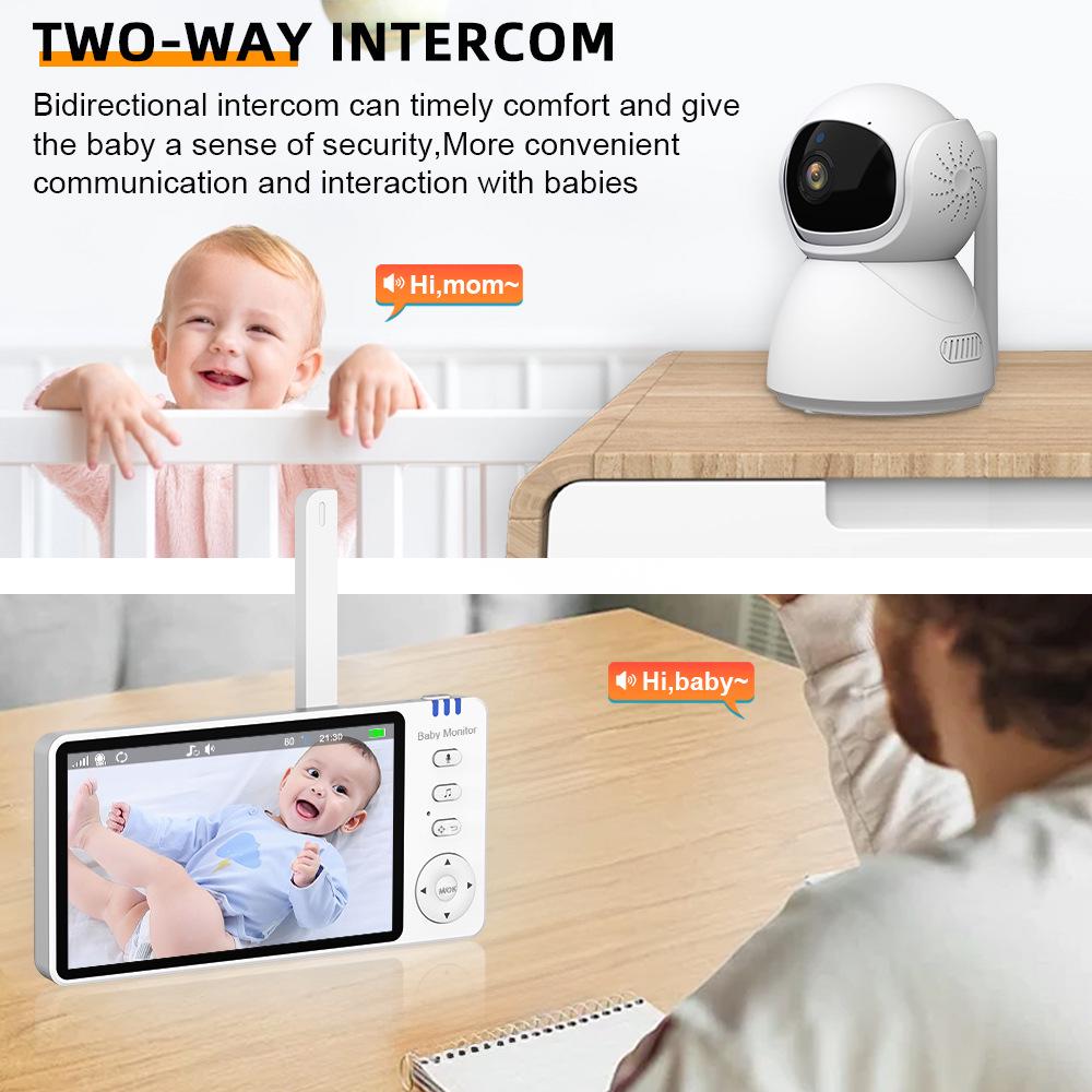 ABM570 5-Zoll Kabelloser Baby Monitor mit HD Infrarot Nachtsicht