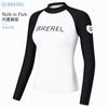 Womens Long Sleeve UPF 50 Rash Guard Swimsuit With Chest Pad Snorkeling Surfing Jellyfish Protection