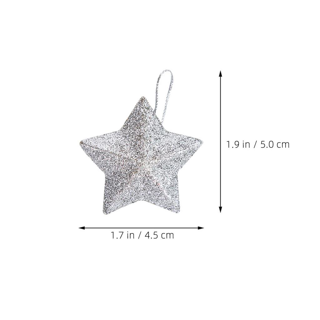 30 Stück Glitzersterne Hängende Ornamente 3D Weihnachtsbaum Dekor Party Szene Layout Weihnachten Anhänger Festliche Dekoration Baum Dekoration