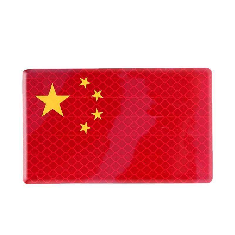 Reflective Five-Star Red Flag Car Sticker - 3D Epoxy Scratch Cover and Decoration