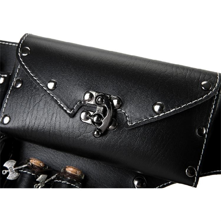 Accessori per Costumi Rinascimentali Borchie Borsa a Marsupio in Pelle PU Tasca Laterale da Vita con Fialette di Sughero per Halloween