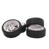 4pcs RC Tires Wheels  S Sets 12mm Hex Wheels  S Rubber Tires Width 26mm for 1Celsius10 RC Racing Car Drifting Car
