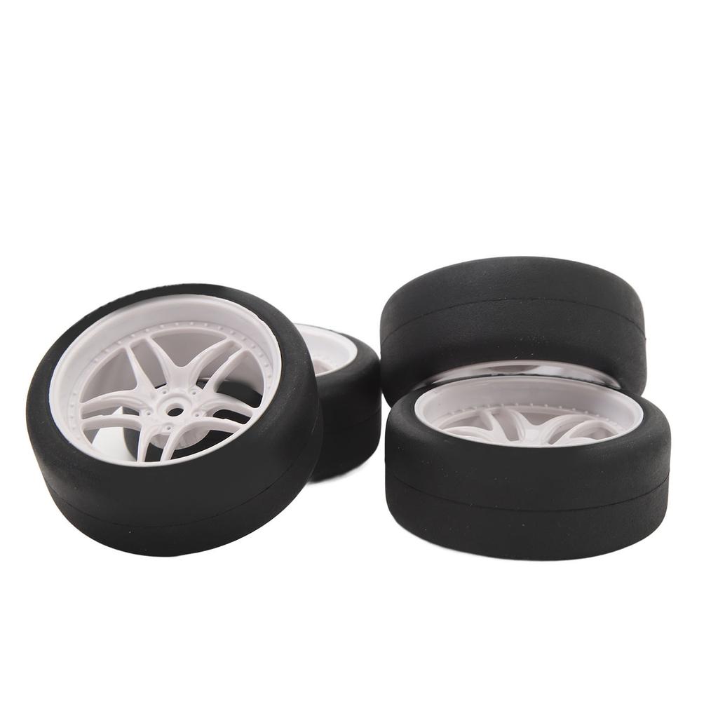 4pcs RC Tires Wheels  S Sets 12mm Hex Wheels  S Rubber Tires Width 26mm for 1Celsius10 RC Racing Car Drifting Car
