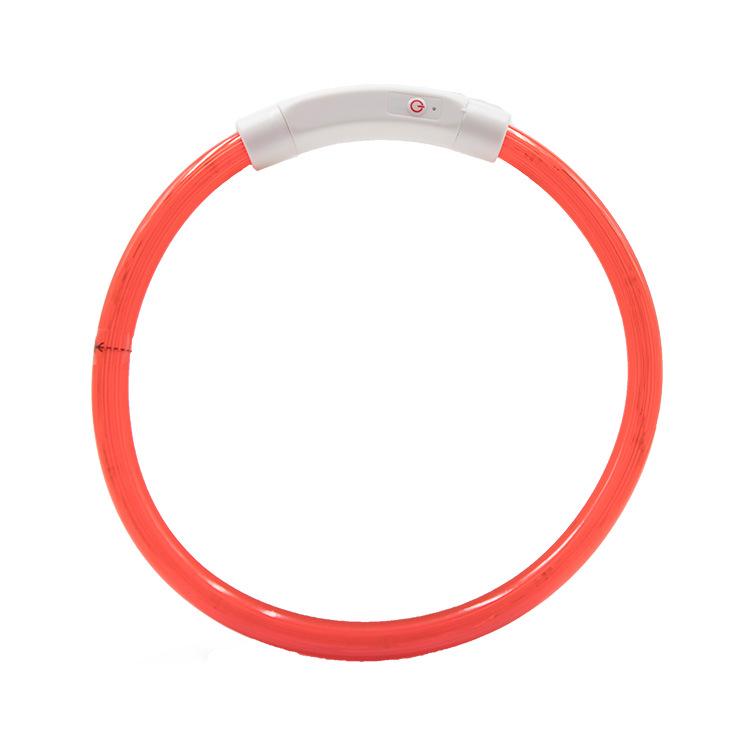 Guler LED Luminos Reîncărcabil USB pentru Animale de Companie - Bandă Luminoasă pentru Gât Stil Bandă cu Puncte Luminoase