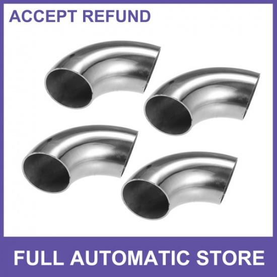 FOUR OD 18 Inch 90 Degree Mandrel Bend Bend Tube Exhaust Elbow Pipe Universal