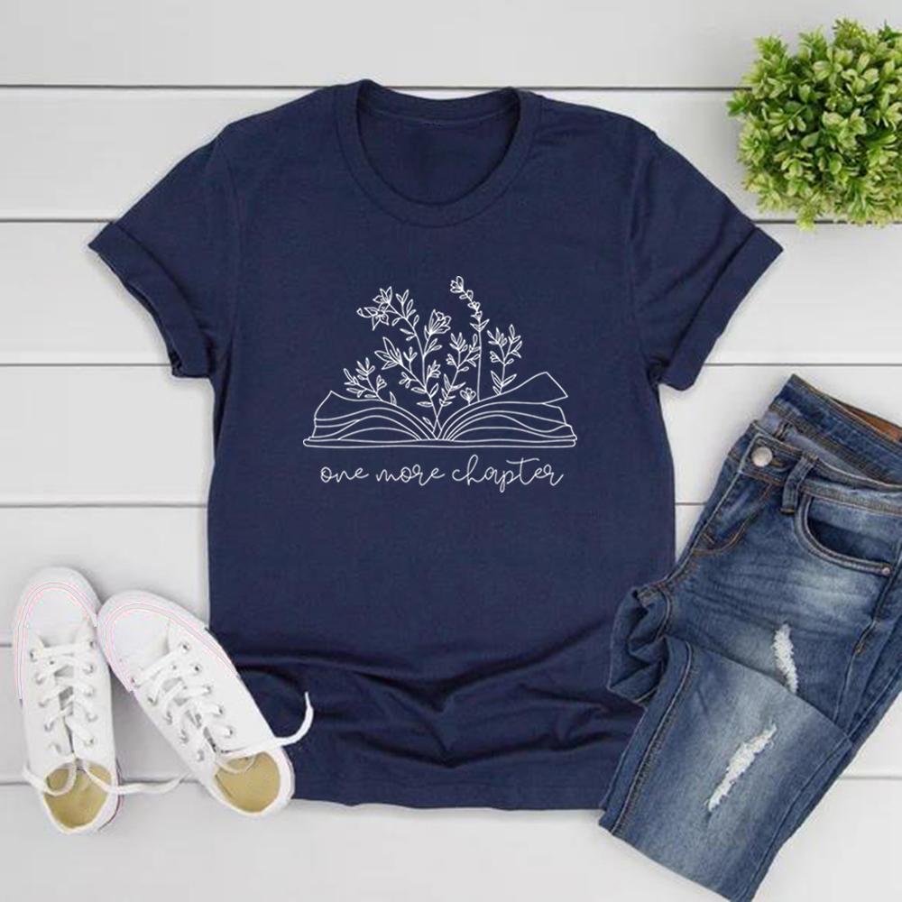 Funny Reading T-Shirt Librarian Gift Book Shirt Cute Graphic Tees Wmen Short Sleeve O-Neck T Shirts Bookish Gift Women Clothing
