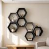 3Pcs Hexagonal Suspended Storage Rack Nordic Wall Hanging Rack Living Room Entrance Creative Geometric Storage Decoration Rack