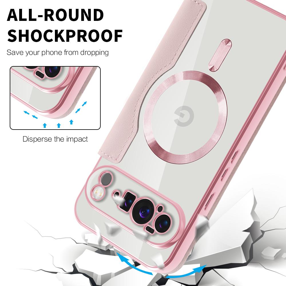 For Google Pixel 10 Pro XL Magnetic Case Rhombus PU Leather Phone Cover