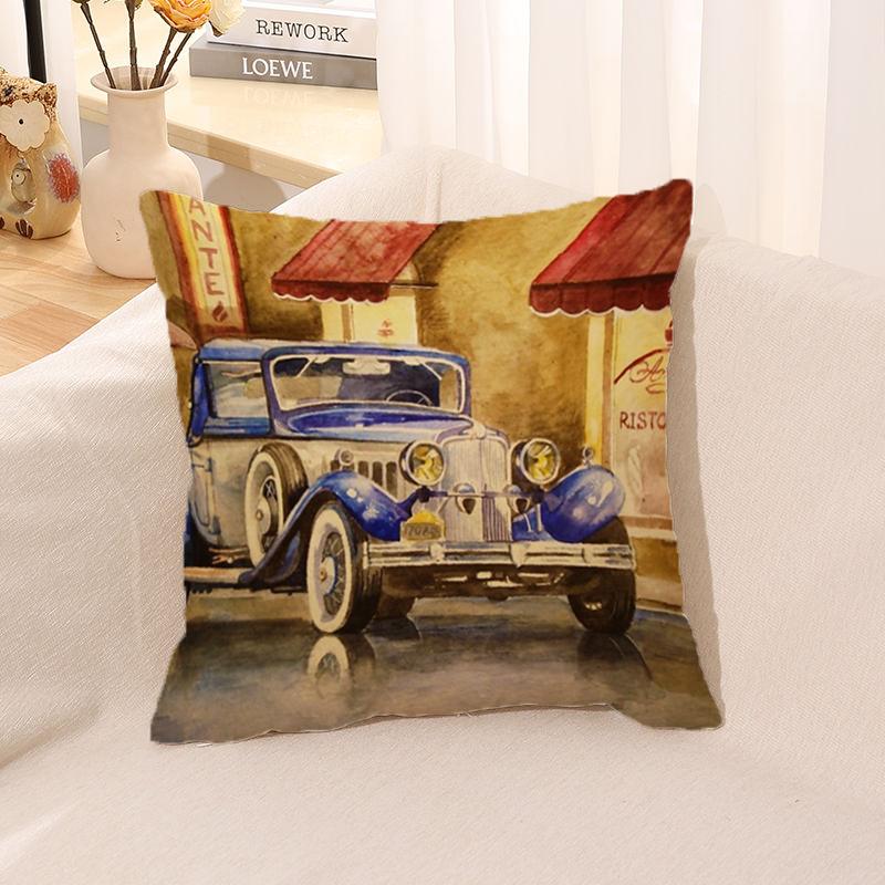 Cushion Cover Watercolor Car Pillow   Room Decor  Case