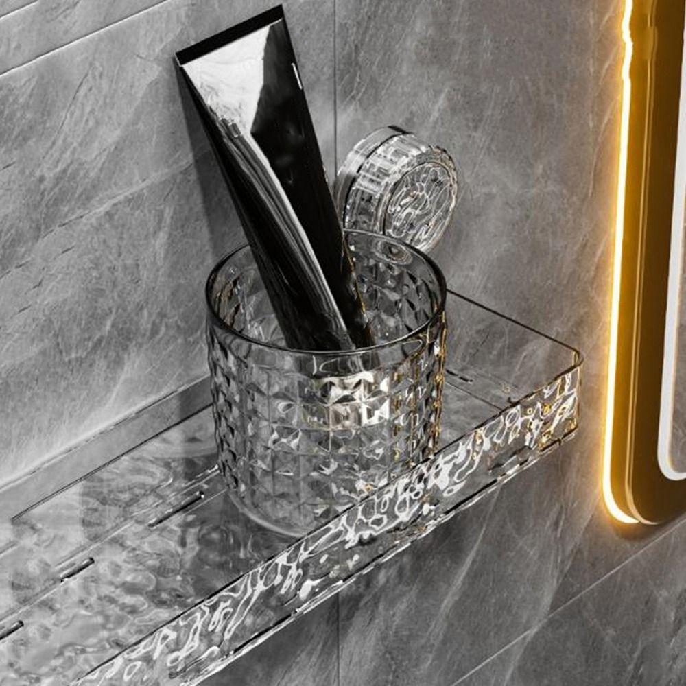Plastic Suction Cups Shower Shelves Punch-Free Cosmetics Storage Rack Shower Storage Rack  Kitchen