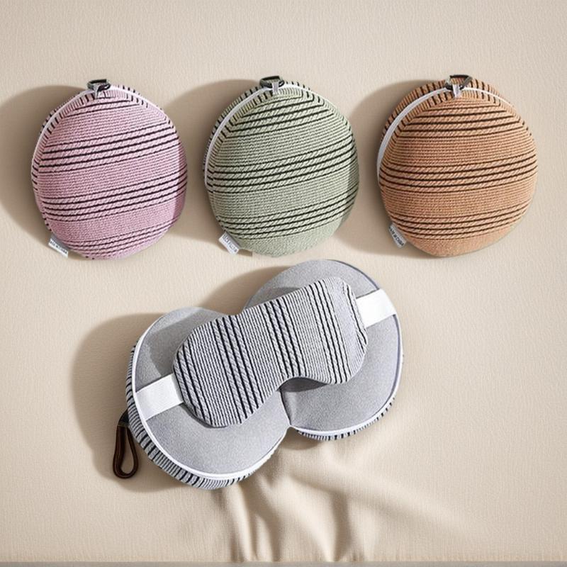Portable 2-in-1 Neck Pillow and Sleeping Mask for Travel, Office, or Flight Rest