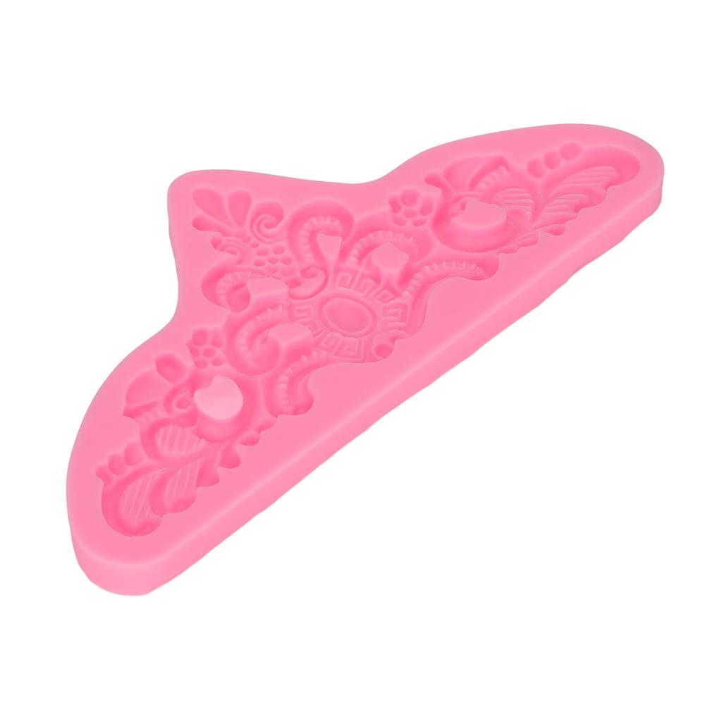Embossed Pattern Silicone Molds Easy Demoulding Heat Resistant Flexible Odorless Scroll Border Lace Molds for DIY Cakes