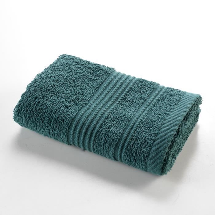 Serviette de toilette - Tendresse - Emeraude - 30 x 50 cm - 100% coton - Lavable en machine