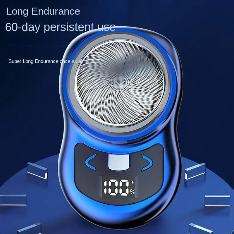 Mini aparat de ras electric portabil, reîncărcabil, cu afișare digitală a puterii, aparat de ras pentru bărbați, rezistent la apă, fără fir, aparat de ras pentru barba pentru corpul feței