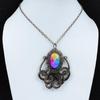 Rainbow Solar Quartz Druzy Pendant Copper Wire Wrapped Pendant Handmade Copper Jewelry Amazing Octopus Pendant Gemstone Jewelry Gift For Mom