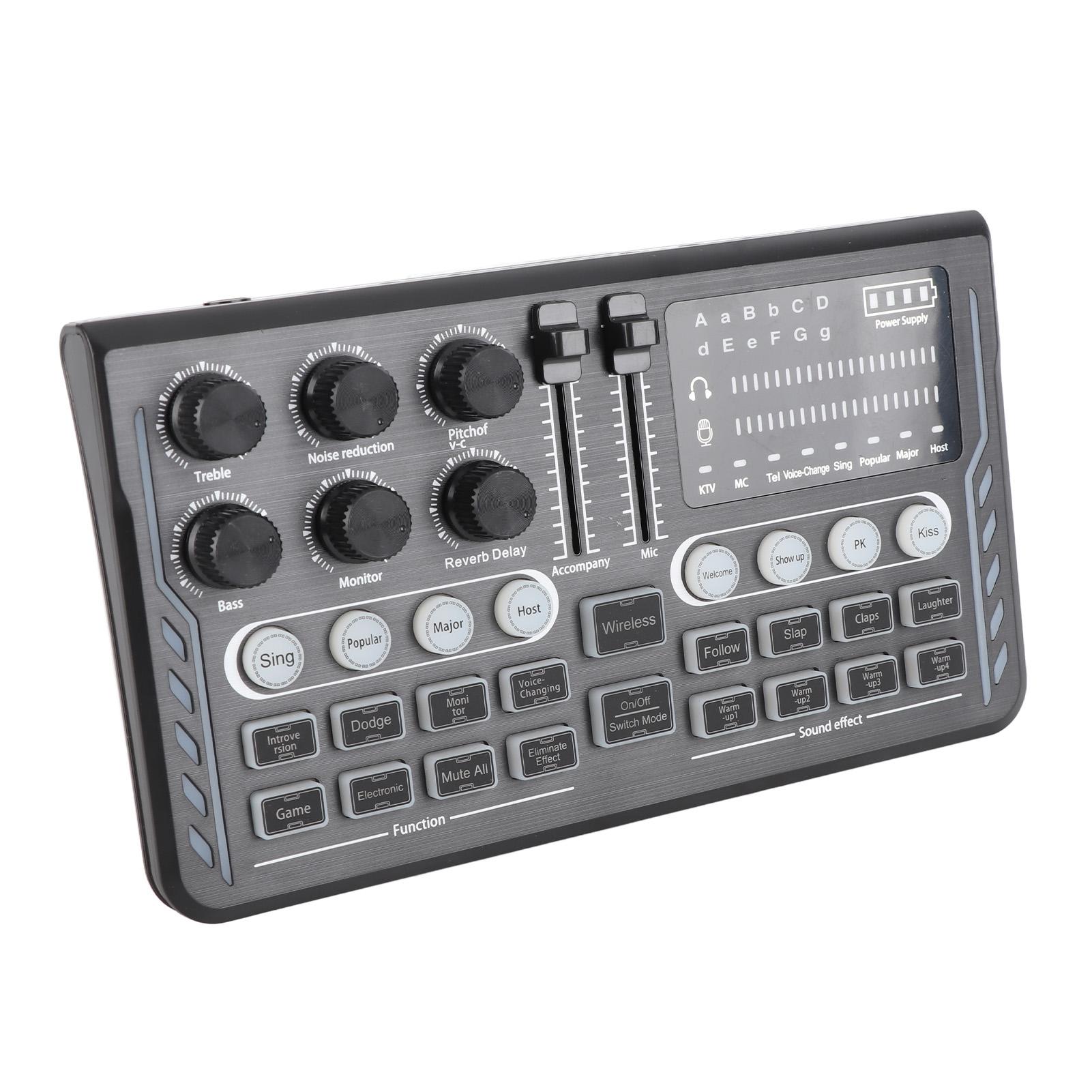 

Профессиональный микшер Звуковая карта в реальном времени Эффекты Voice Changer DJ Studio Стриминг Подкастинг