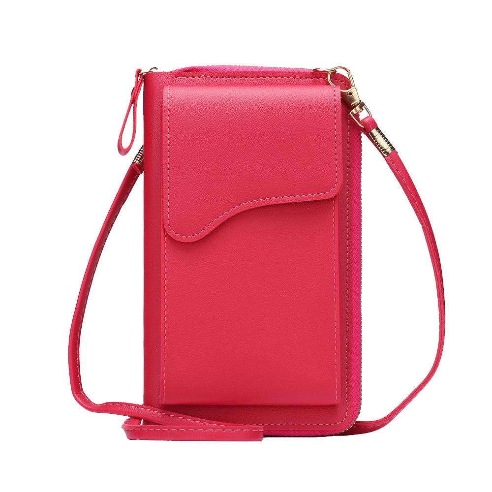Korean Style Women's Crossbody Mini Phone Bag with Buckle