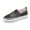 New fashion single shoes women's platform metal sequins large size casual women's single shoes