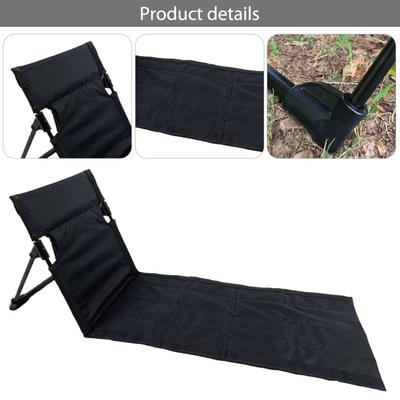 Strandstuhl für den Außenbereich, tragbarer, klappbarer Bodensitz mit Rückenlehne, leichter Campingstuhl, Lazy Lounger für Garten, Park, Rasen, Picknick