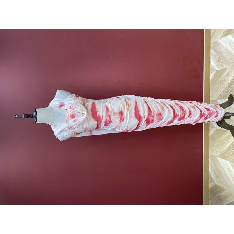 2025 Spring and Summer New Beauty To Aphasia Niche Holiday Style Tie-dye Elements Tube Top Dress Long Dress