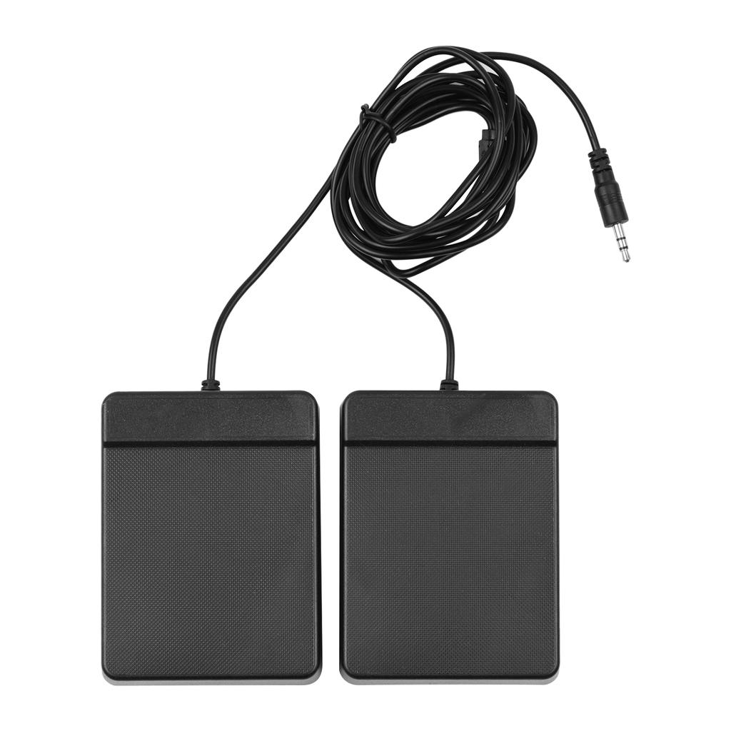 3.5mm Interface Compact Sustain Pedal Universal Dual Pedal for Musical Instruments Portable Folding Piano Electronic