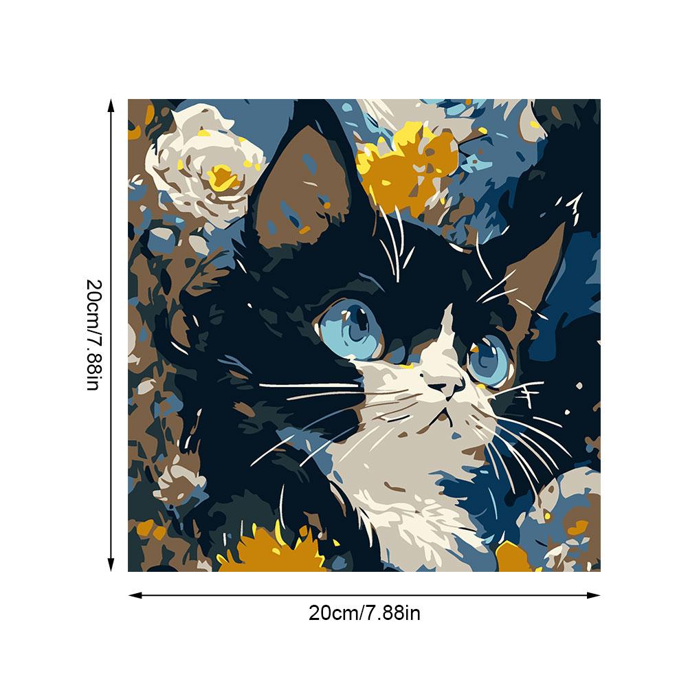 Cat Paint By Numbers Kit For Adults Cat Digital Painting For Beginners Painting By Numbers For Gifts And Home Interior Decor