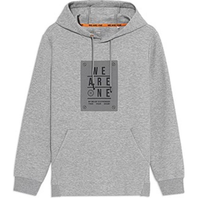 Li Ning Sweatshirts Men s Gray Hooded Moderate Other AWDS193-4 XL